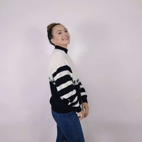 Vintage Morgan Square Mock Neck Grandma Sweater - Picture 6 of 10